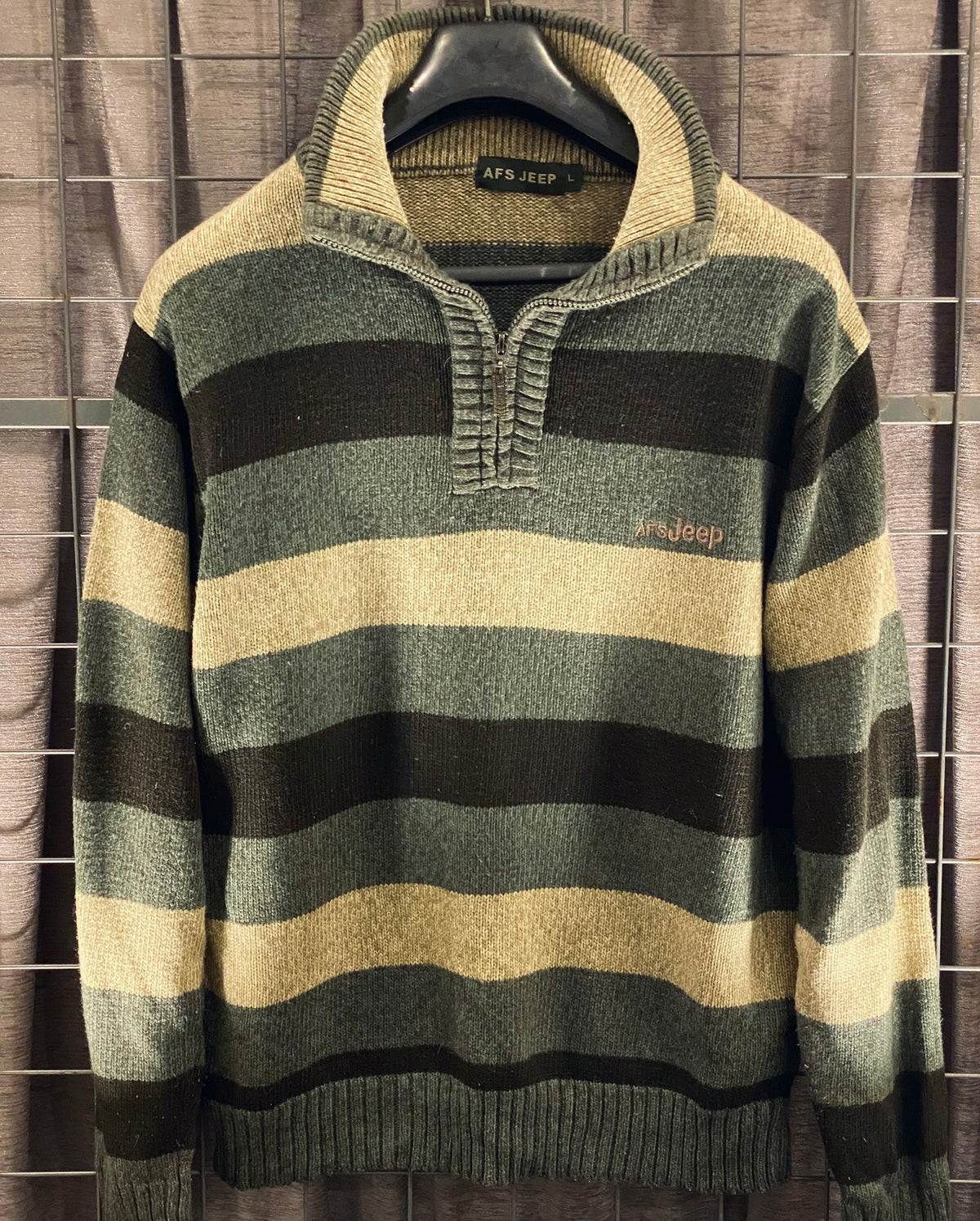 VKH029- AFS JEEP GREEN BEIGE ZIPPER