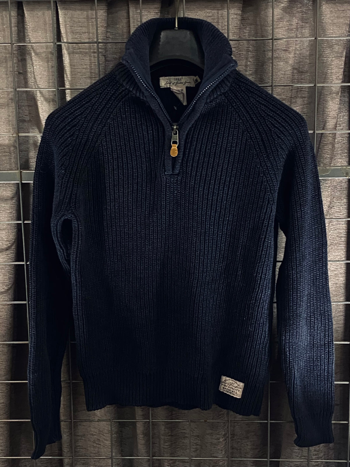 VKH019- H&M NAVY BLUE ZIPPER